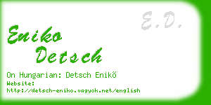 eniko detsch business card
